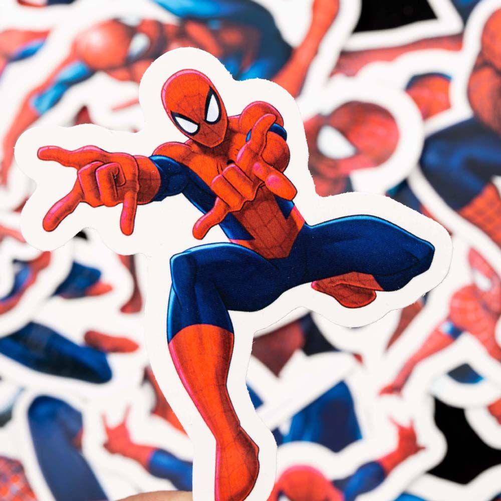 JARRED Miếng Dán PVC Hình Spider Man Marvel Avengers Trang Trí Laptop Hành Lý