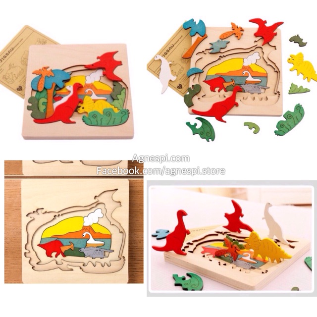 Tranh ghép khủng long 3d
