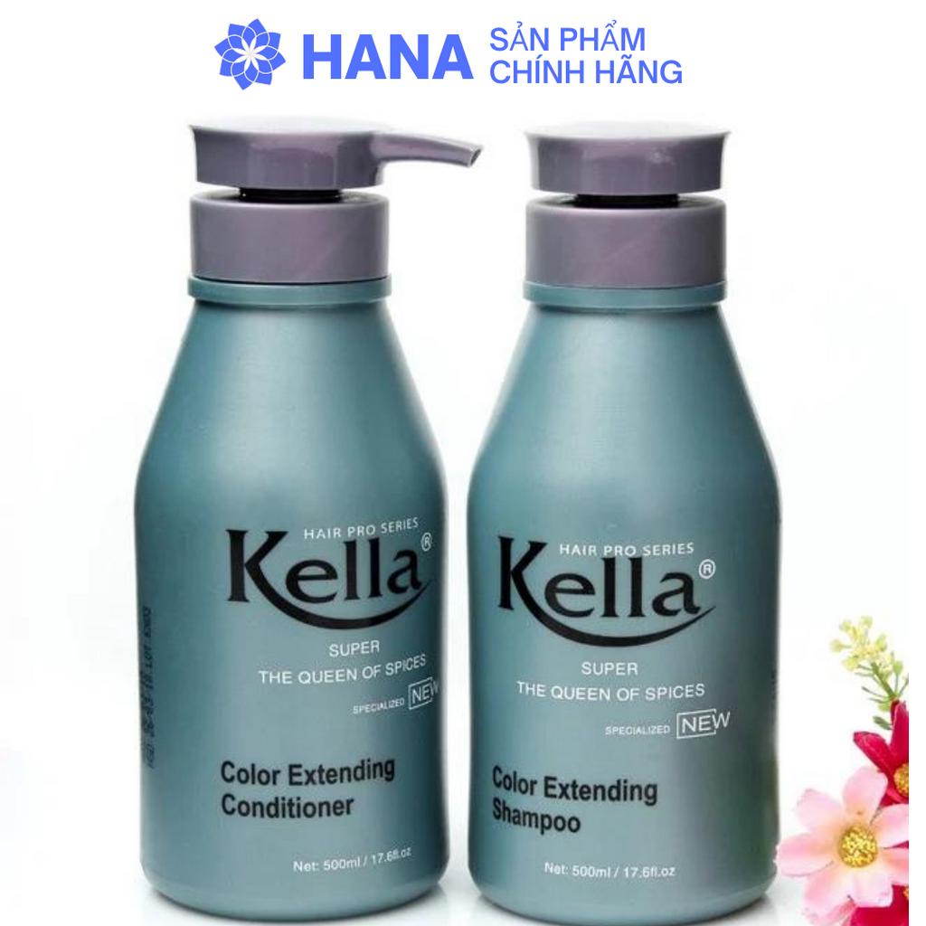 Dầu gội và dầu xả giữ màu tóc nhuộm Kella 500ml, giữ màu tóc nhuộm bền màu, lâu phai - Pretty Valley Store
