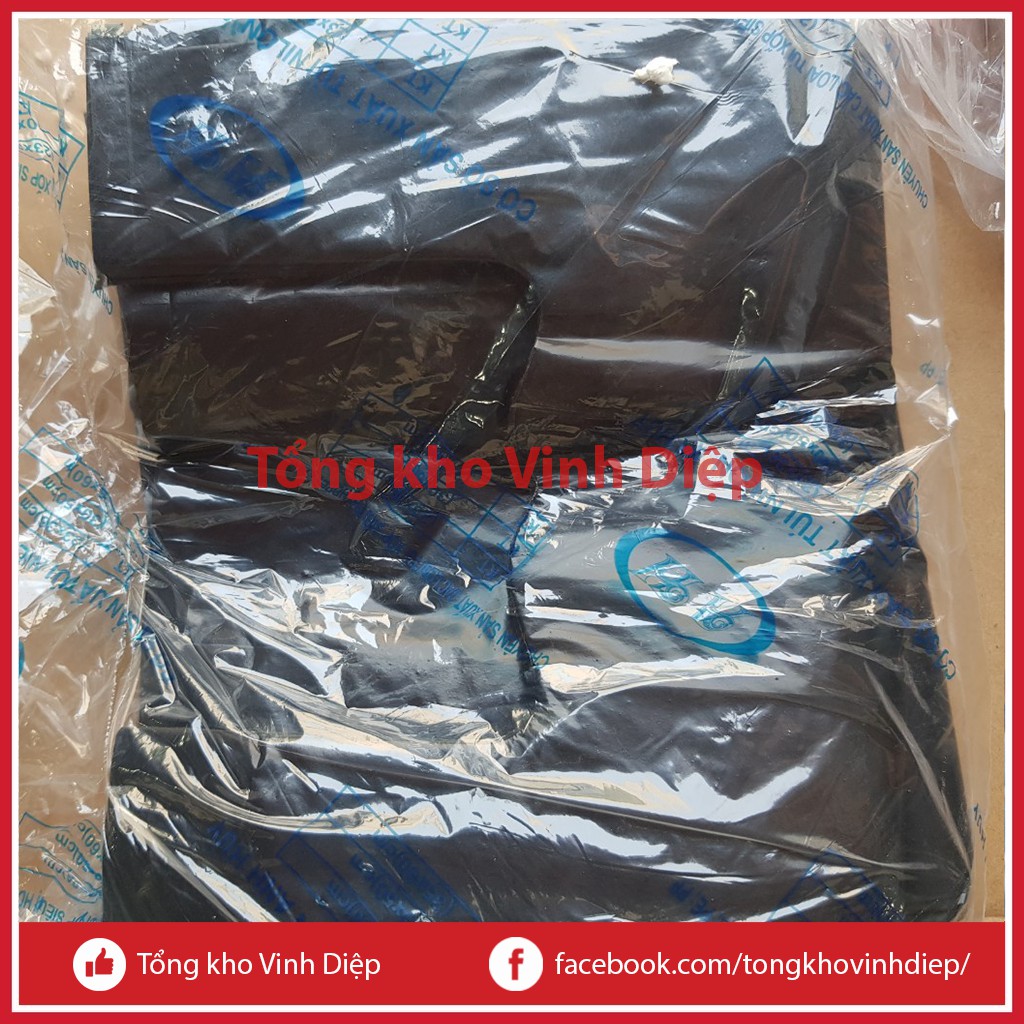 1kg túi nilon đen đóng hàng, đựng rác chất dai, đủ kích thước đựng từ 1-20kg