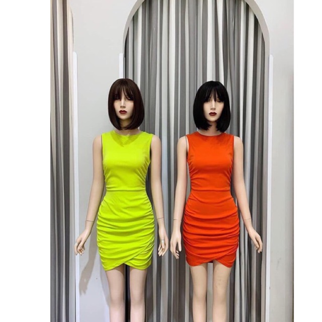 Đầm body vạt chéo nhúng 100% y hình | BigBuy360 - bigbuy360.vn