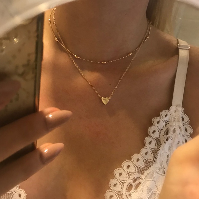 Vòng Cổ Choker Mặt Trái Tim Đơn Giản Cho Nữ