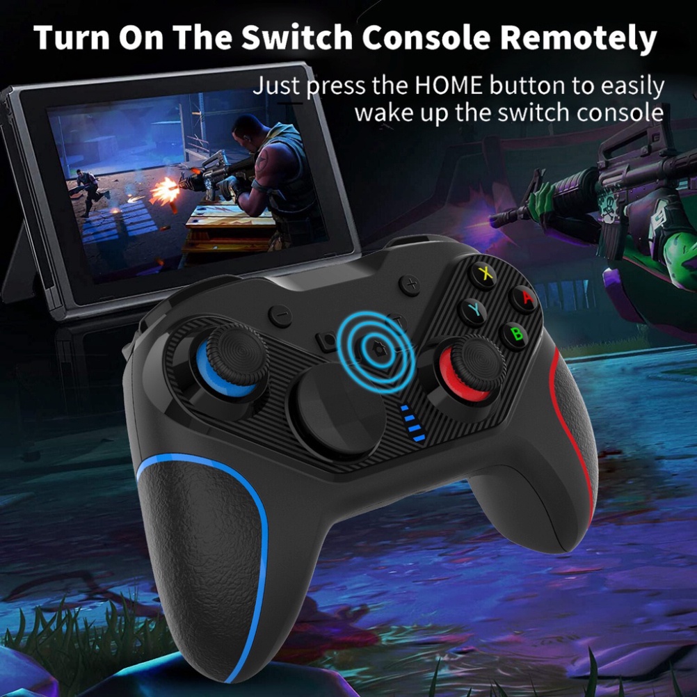 𝓗à𝓷𝓰 𝓢ẵ𝓷 Tay cầm chơi game Nintendo Switch pro controller S818 - Full tính năng WAKE UP, NFC, TURBO, RUMBLE