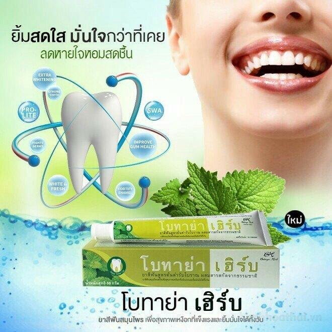 Kem đánh răņg thảo ḋược Botaya Herb Natural Toothpaste Thái Lan