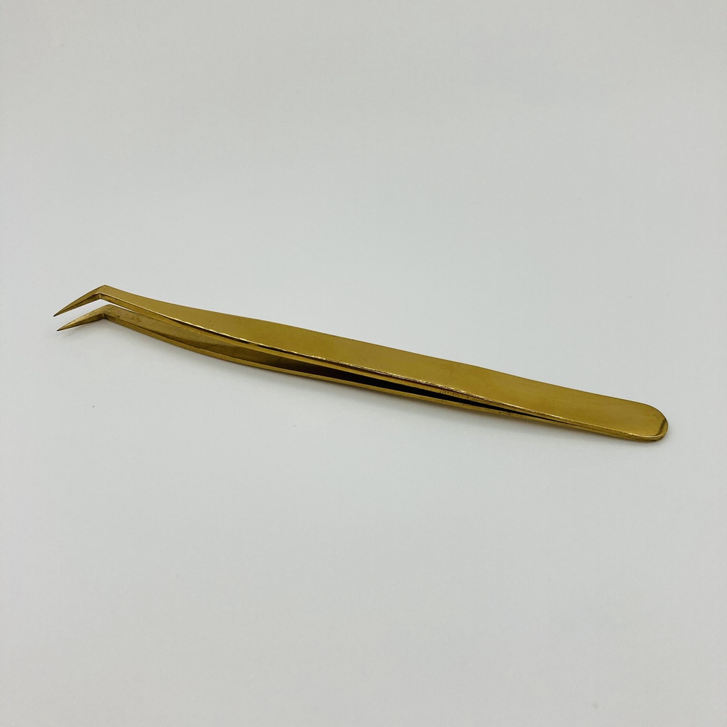 nhíp nối mi volume vàng (mũi vuông)_ dụng cụ nối mi _ mi fan _THÚY HÀ