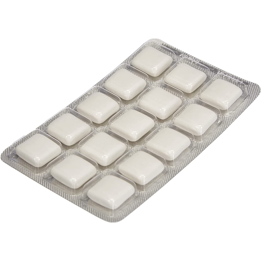 Keo Nicorette 2mg cai thuốc lá của Mỹ vỉ lẻ 15 viên vị trái cây bạc hà  Date Mới