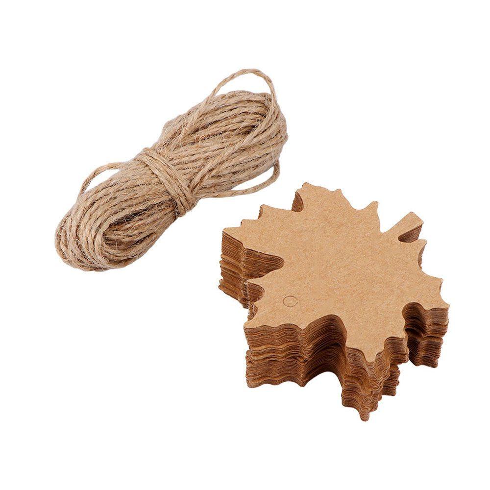 Set 100 Thẻ Quà Tặng Hình Lá Phong Và Lá Phong Handmade