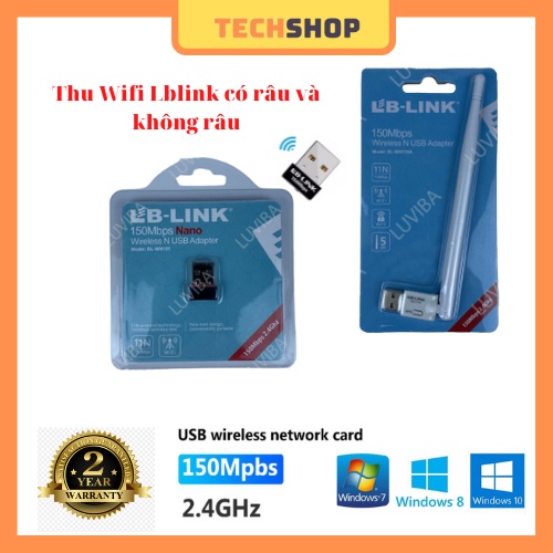 USB wifi thu wifi LB LINK cho máy tính bàn thu sóng wifi cho pc tiện lợi cài đặt dễ dàng - WN151 WN155