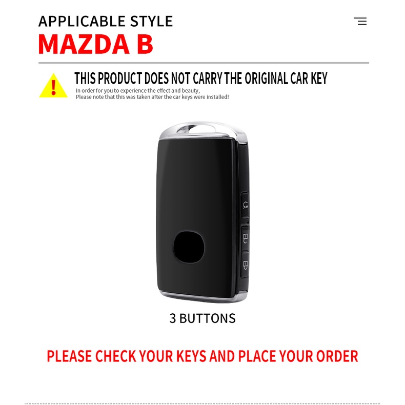 Ốp Bọc Bảo Vệ Chìa Khóa Xe Hơi Mazda 3 Alexa CX4 CX5 CX-5 CX8 CX-30 CX30 2019 2020 Bằng Hợp Kim Kẽm