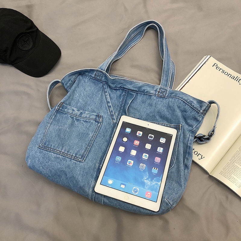 Túi đeo chéo vai vải denim