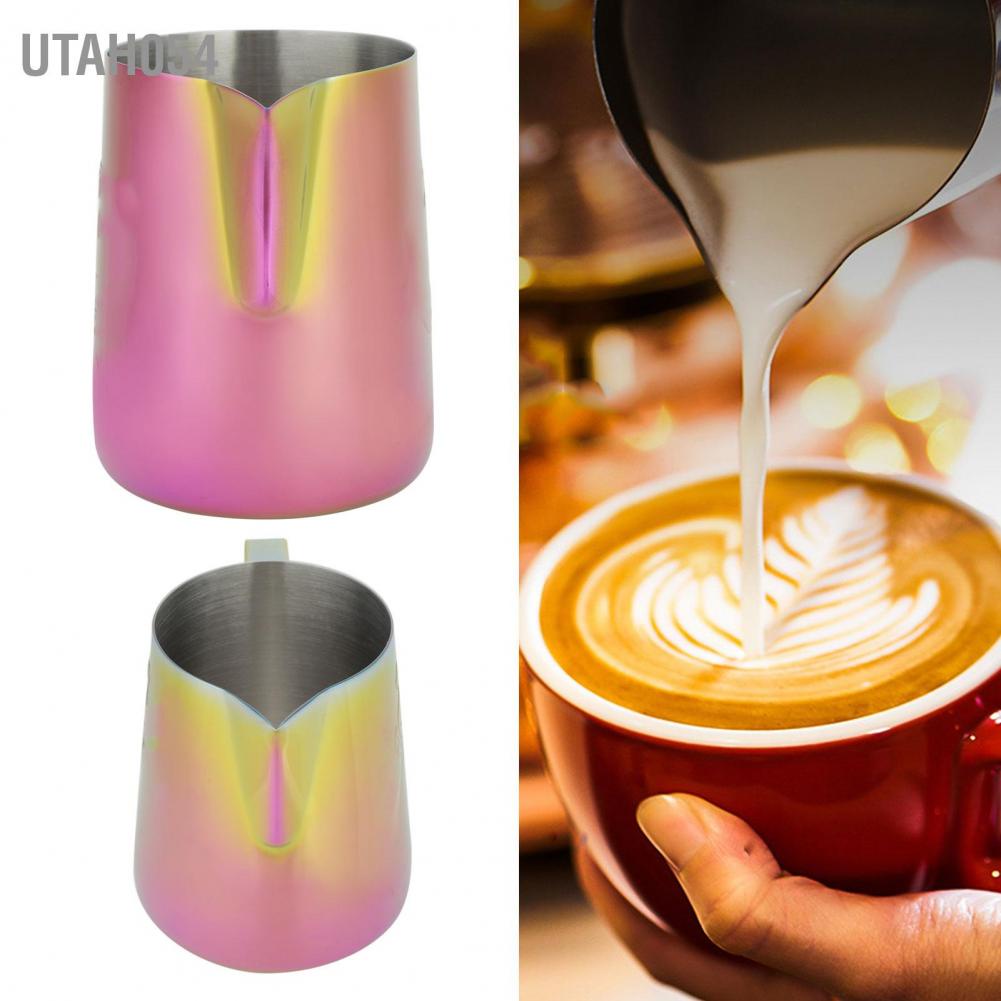 Utah054 Thicken 304 Stainless Steel Coffee Frothing Pitcher Cup Frother Jug Latte Art Accessory