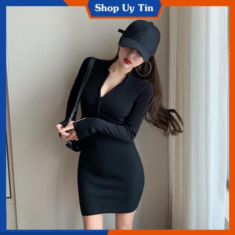 Đầm Body Sexy  Váy Ôm Dáng Nhún Eo Nữ Dài Tay, Thiết Kế Vải Thun Trắng Đen Đi Dự Tiệc Cưới VD054 | BigBuy360 - bigbuy360.vn