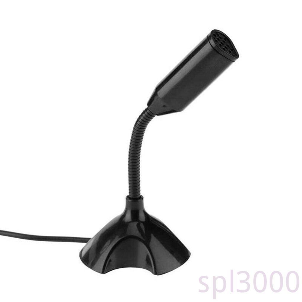 Desktop USB Microphone Computer Laptop Mini Microphone Flexible Tube Neck Adjustable PC Mic, Black