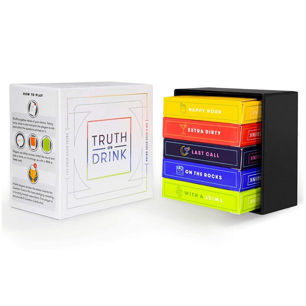 Thẻ  bài Drinking games Truth or Drink nhập khẩu tách set 5 món cho bữa tiệc trưởng thành