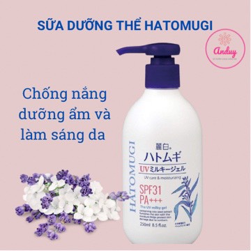 Sữa Dưỡng Thể Trắng Da Chống Nắng Hatomugi Nhật Bản