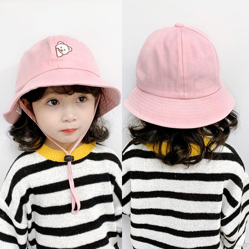 Nón Tai Bèo Thêu Hình Gấu Đáng Yêu Cho Bé