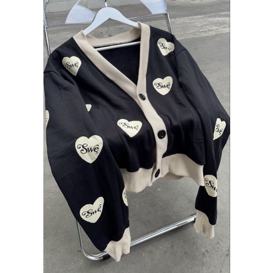 XPstore Áo khoác cardigan 2 túi SWE form rộng đẹp (Ảnh thật)