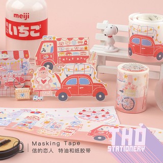 Washi tape vintage phong cảnh aesthetic cuộn washi sticker chiết  trang trí sổ tay bullet journal dụng cụ dán