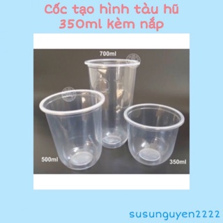 Cốc nhựa làm tàu hũ ( tạo hình )