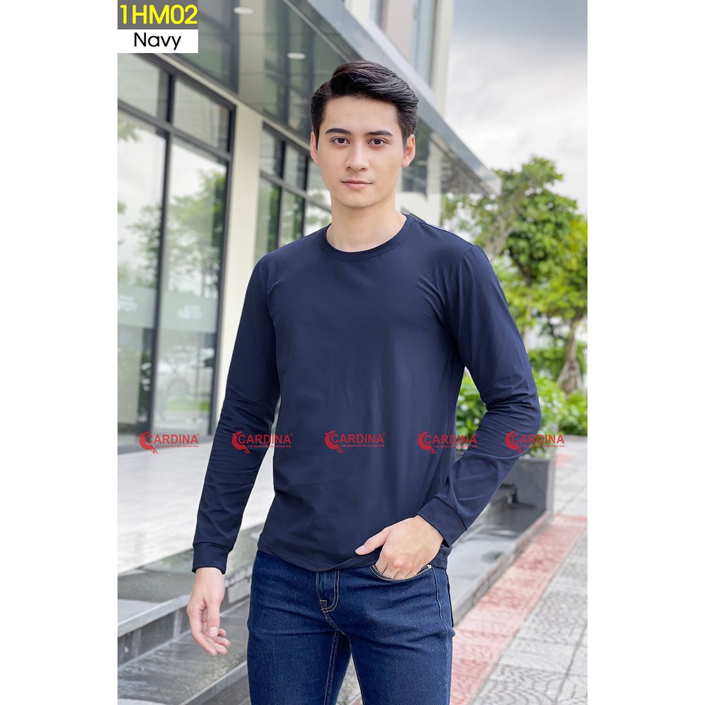 Áo giữ nhiệt nam CARDINA Heattech Nhật Bản vải coton co giãn 4 chiều sinh và giữ nhiệt tốt phong cách thể thao trẻ trung