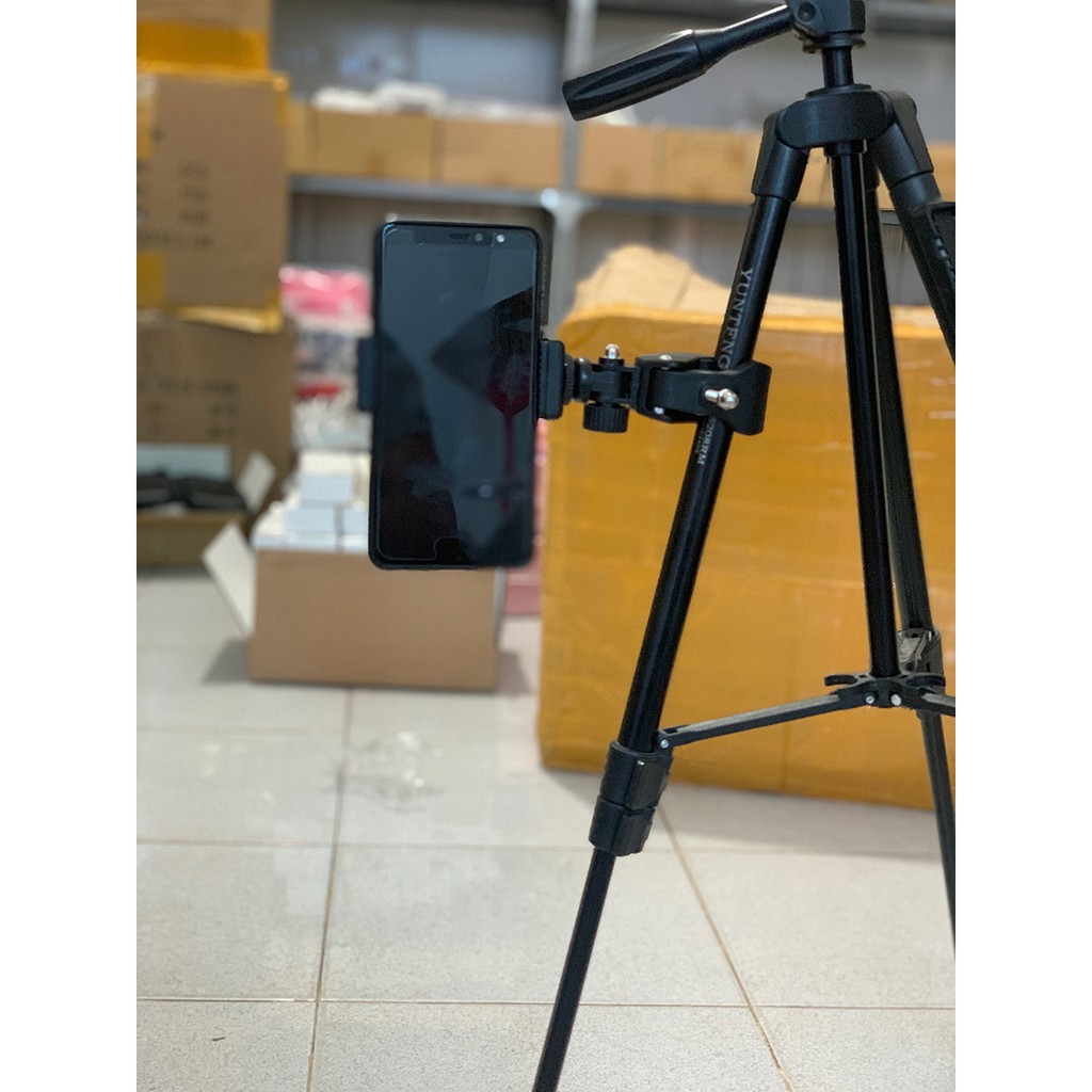 Giá đỡ kẹp điện thoại gắn vào tripod hỗ trợ livestream, quay phim nhiều máy cùng lúc, gắn xe đạp giá rẻ