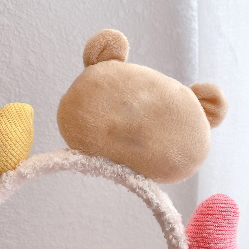 Băng Đô Cài Tóc Mềm Mại Hình Chú Voi / Gấu Hoạt Hình Đáng Yêu Cho Bé