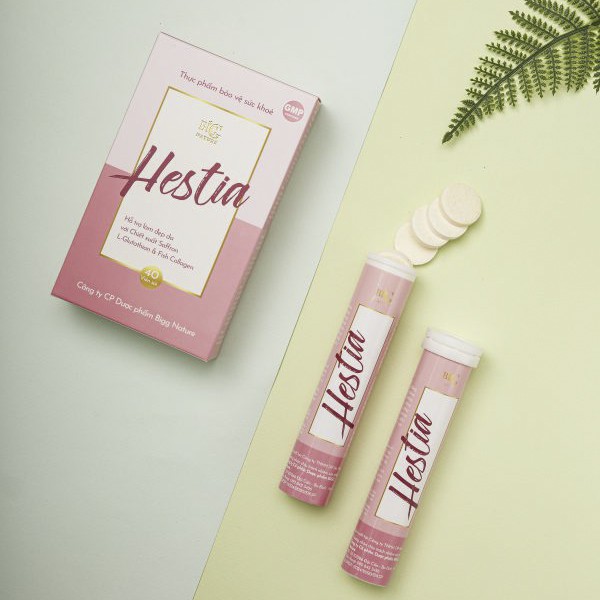 Viên sủi hỗ trợ làm đẹp da HESTIA Saffron Collagen - Bigg Nature | Thế Giới Skin Care