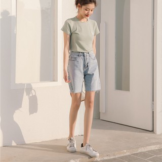Quần sort jean lửng hoa cúc 322