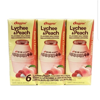 Sữa Binggrae Hàn Quốc vị vải đào 200ml