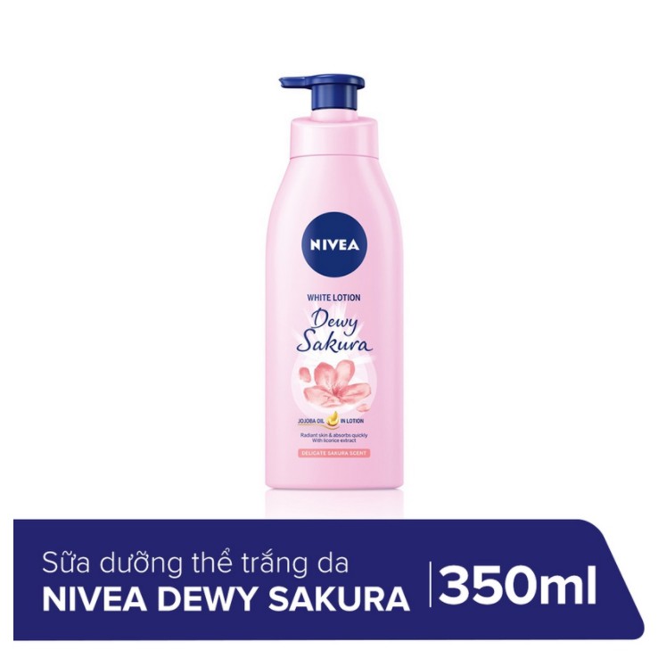 Sữa dưỡng thể dưỡng trắng da Nivea Dewy Sakura 350ml