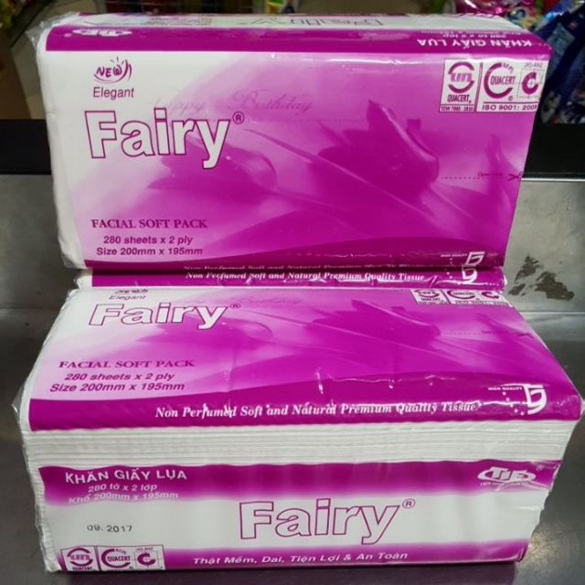 combo 10 gói Giấy rút Fairy 280 tờ