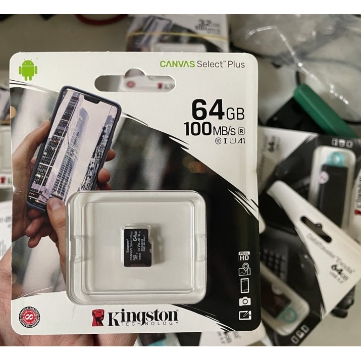 Thẻ nhớ MicroSD Kingston 64GB Class 10 tốc độ đọc 100mbs - Hàng chính hãng BH 5 năm 1 đổi 1