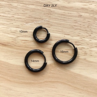 Khuyên Tai Tròn Basic Inox dày 2mm