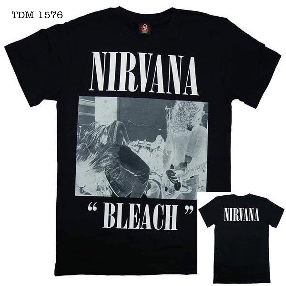 [Mã BUIS45K giảm 45k] Áo Rock band tee phông / thun 100% cottong - hàng Thái Lan - Nirvana TDM 1576