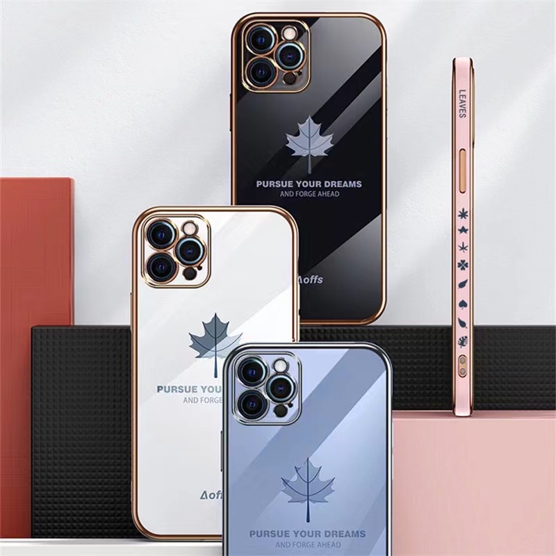 Ốp Điện Thoại Mềm Họa Tiết Lá Phong Thời Trang Cho OPPO A77 A77S A57 A78 2022 2023 A1 Pro Reno 8 Pro 8T 8Z 7Z 4G 5G