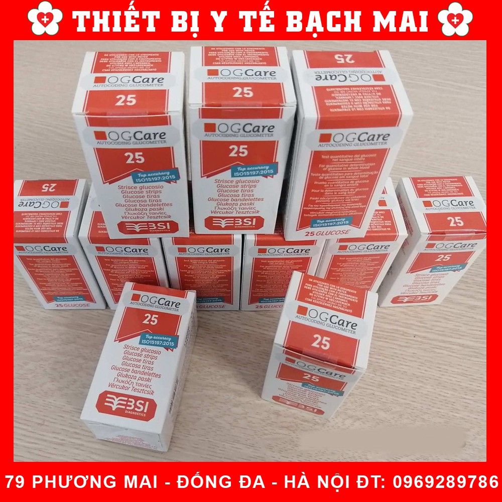 [DATE XA] Que Thử Đường Huyết Og Care - Hộp 25 Que