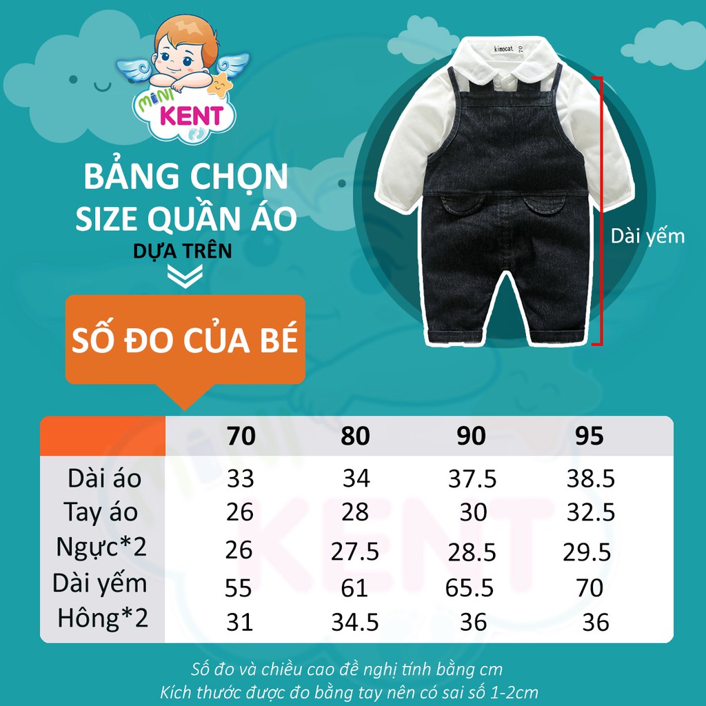 Set yếm bò và áo dài tay hàn quốc cho bé trai / bé gái hàng xuất cao cấp