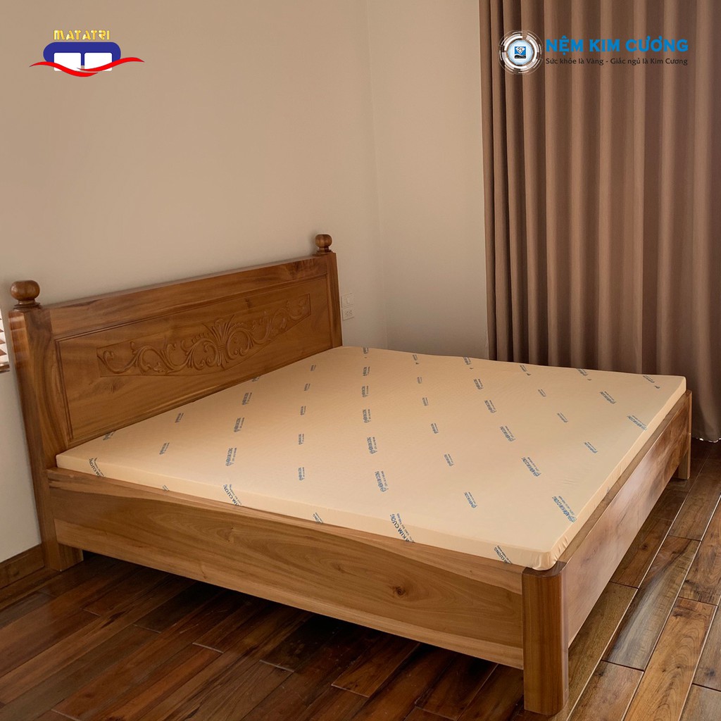 Đệm cao su thiên nhiên xuất khẩu chính hãng Kim Cương PRINCESS GOLD cao 5-10-15-17 cm.