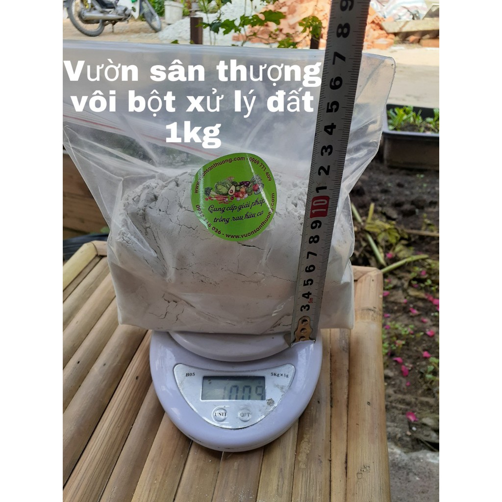 Vôi Bột Nông Nghiệp 1 kg, Bón Cây, Cải Tạo Đất, Khử Phèn, Sát Trùng Ao Chuồng Trại