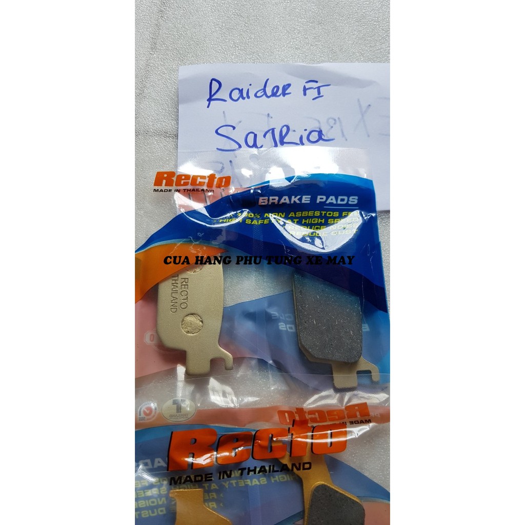 Bố thắng đĩa Recto ( 2 cặp trước - sau ) xe Raider Fi/ Satria