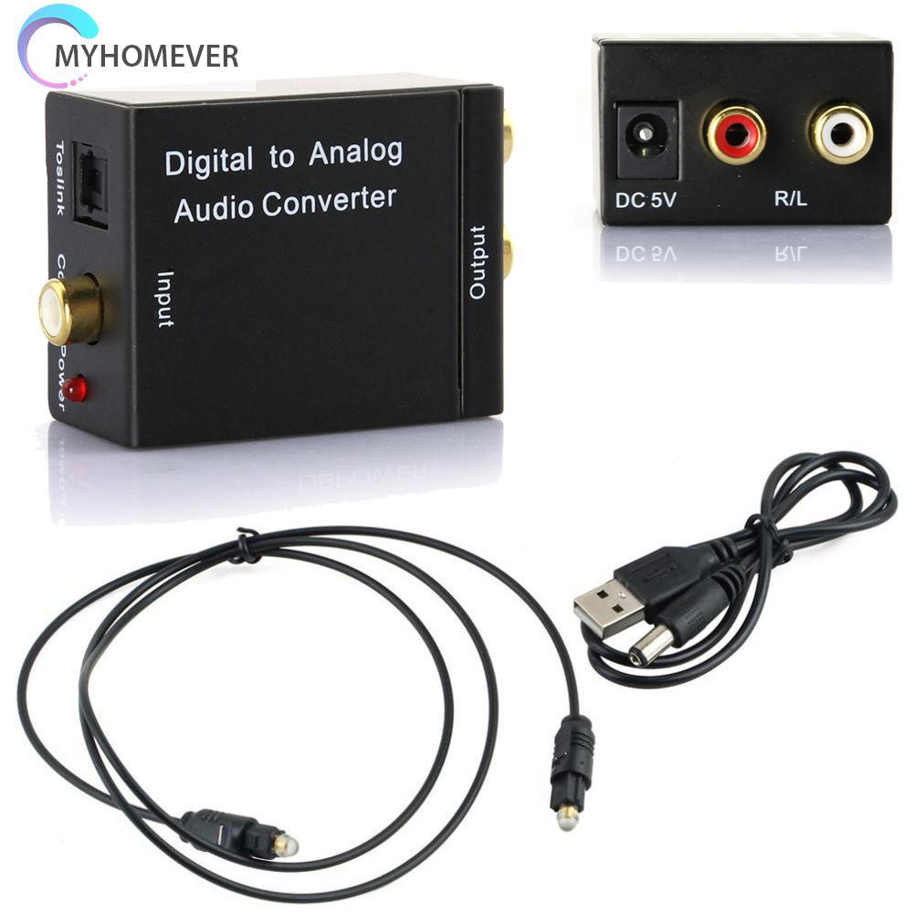 myhomever Digital Optical CoaxCoaxialToslink to Analog RCA L/R Audio ConverterAdapter