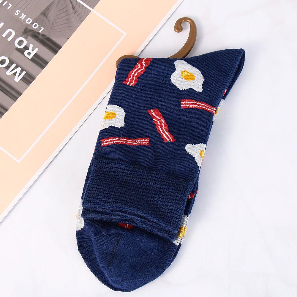 Vớ Cotton In Họa Tiết Trái Cây Hoạt Hình Phong Cách Retro Cho Nam