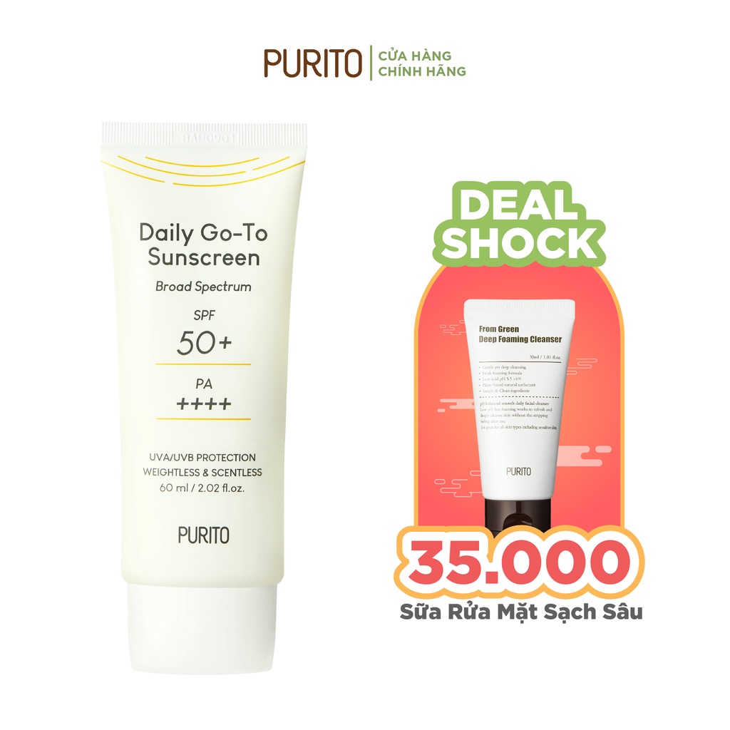 Kem chống nắng dạng lai PURITO Daily Go-to Sunscreen 60ml