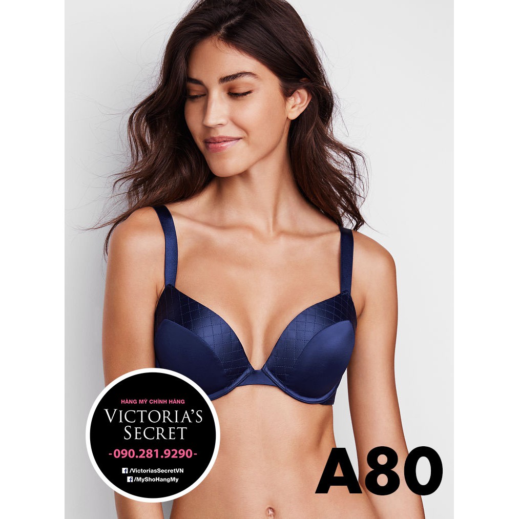 (Bill Mỹ 36AA, A80) - Áo xanh dương, siêu nâng Bombshell Add-2-cups, Ensign Trapunto - Victoria Secret USA | BigBuy360 - bigbuy360.vn
