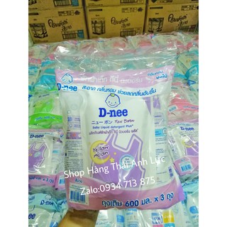 [ TÚI DNEE TÍM ] NƯỚC GIẶT DNEE TÚI ĐẬM ĐẶC 600ML XÁCH TAY