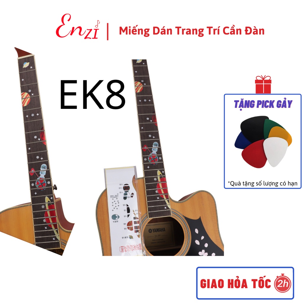 Sticker miếng dán trang trí khảm cần đàn guitar chất lượng Enzi