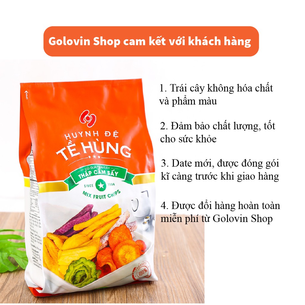 Trái cây sấy khô thập cẩm Huynh Đệ Tề Hùng túi 250g giảm cân, ăn kiêng Golovinshop | BigBuy360 - bigbuy360.vn