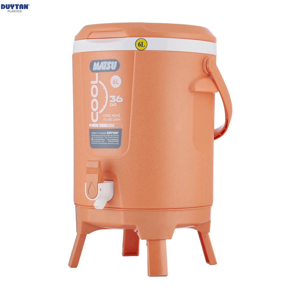 BÌNH ĐÁ ICOOL 6L DUY TÂN MÀU NHŨ CÓ ĐẾ CHÂN