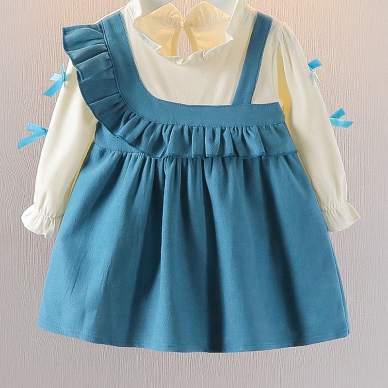 Đầm Dài Tay Thời Trang Hàn Quốc Dành Cho Bé Gái 0-4 Tuổi