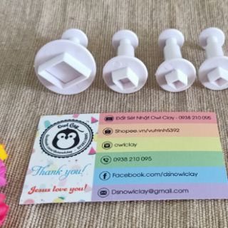 Khuôn nhấn đất sét hình thoi